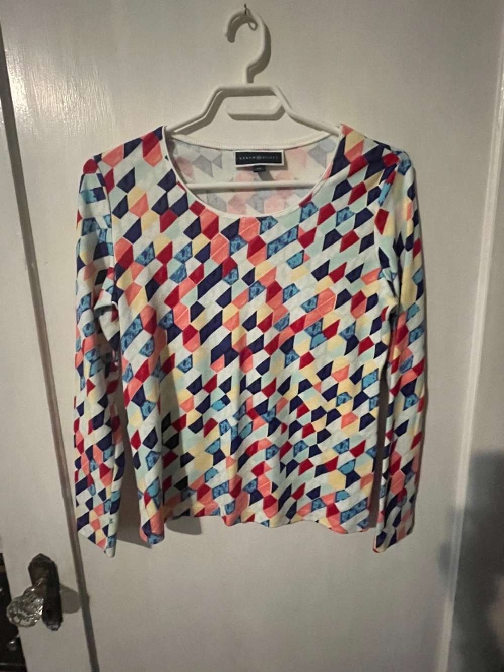 Karen Scott Kaleidoscope Geo Print T-Shirt - S